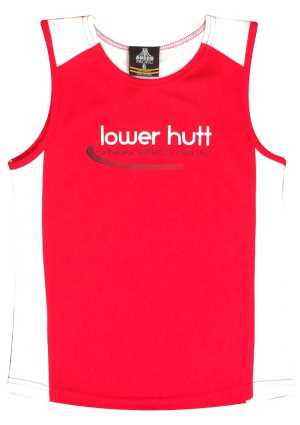 Lower Hutt Athletics Adults Singlet Red/White